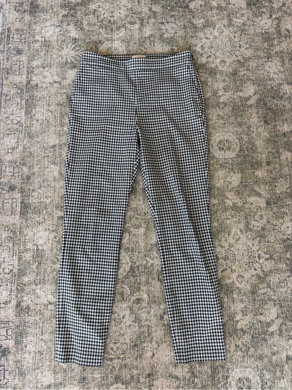 Sezane Clara Trousers Houndstooth High Waist Ankle Pants Black & White Size 6/8 - Picture 9 of 9
